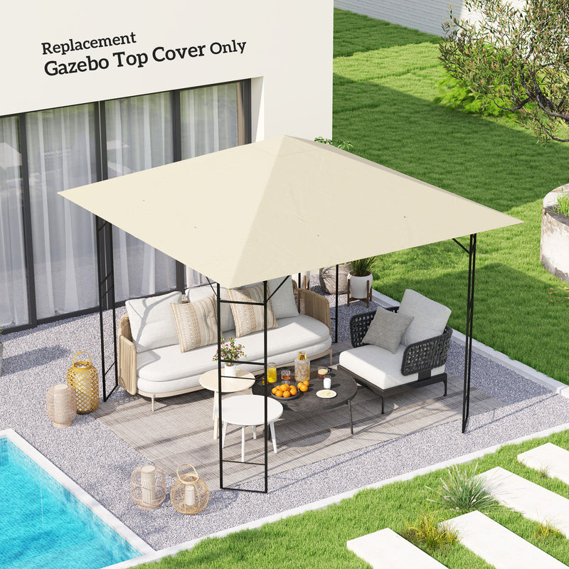 Outsunny 3 X 3(m) Gazebo Canopy Replacement Cover With Drain Holes