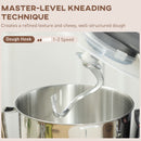 HOMCOM Electric Stand Mixer, 4.5L Food Mixer with Dough Hook, Whisk