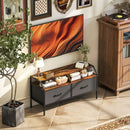 HOMCOM TV Stand Cabinet with 2 Foldable Drawers