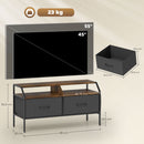 HOMCOM TV Stand Cabinet with 2 Foldable Drawers