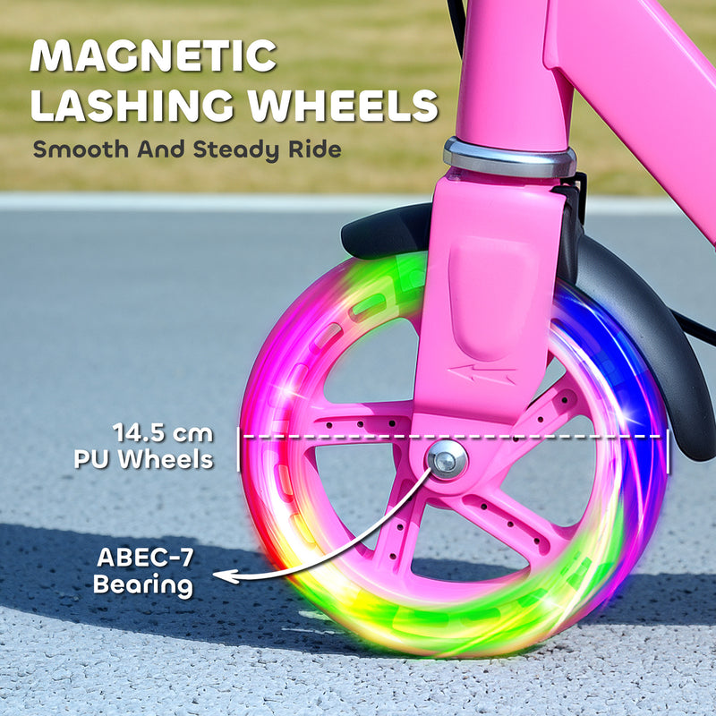 AIYAPLAY Scooter for Kids, Folding Kick Scooter w/ Adjustable Handle