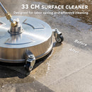 Outsunny 13" Pressure Washer Surface Cleaner with 4 Wheels