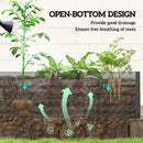 Outsunny Galvanised Steel Outdoor Raised Bed w/ Reinforced Rods, Black