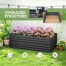 Outsunny Galvanised Steel Outdoor Raised Bed w/ Reinforced Rods, Black