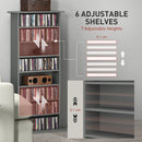 HOMCOM CD Storage Unit DVD Tower Blu-ray Storage Shelf For Living Room