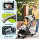 AIYAPLAY Baby Stroller with Adjustable Seat, Travel Pushchair