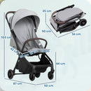 AIYAPLAY Baby Stroller with Adjustable Seat, Travel Pushchair