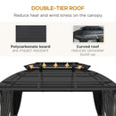 Outsunny 4 X 3(m) Polycarbonate Gazebo For Lawn, Yard, Patio, Deck