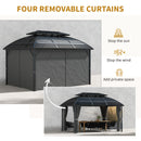Outsunny 4 X 3(m) Polycarbonate Gazebo For Lawn, Yard, Patio, Deck