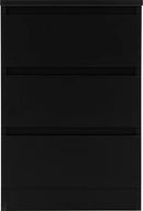 MALVERN 3 DRAWER BEDSIDE - BLACK