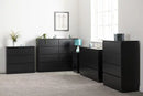 MALVERN 3 DRAWER BEDSIDE - BLACK