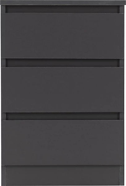 MALVERN 3 DRAWER BEDSIDE - GREY