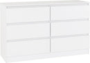 MALVERN 6 DRAWER CHEST - WHITE