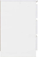 MALVERN 3 DRAWER BEDSIDE - WHITE