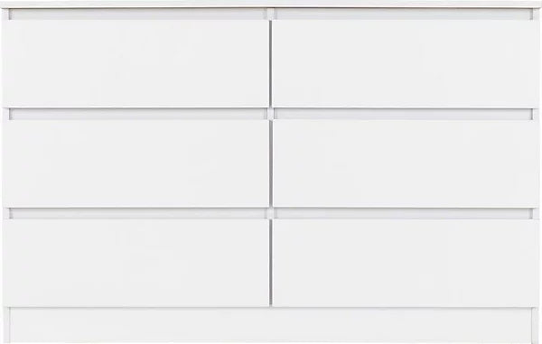 MALVERN 6 DRAWER CHEST - WHITE