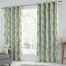 Fusion Matteo Eyelet Curtains in Green