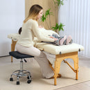 HOMCOM PU Leather Rolling Stool, Height Adjustable Salon Chair