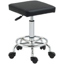 HOMCOM PU Leather Rolling Stool, Height Adjustable Salon Chair