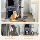 PawHut Small Cat Tree For Large Adult Cats Up To 7 KG With Large Perch 66 Cm