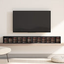 HOMCOM Set of 2 CD Storage Units DVD Shelf with Adjustable Shelves, Black