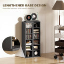 HOMCOM Set of 2 CD Storage Units DVD Shelf with Adjustable Shelves, Black
