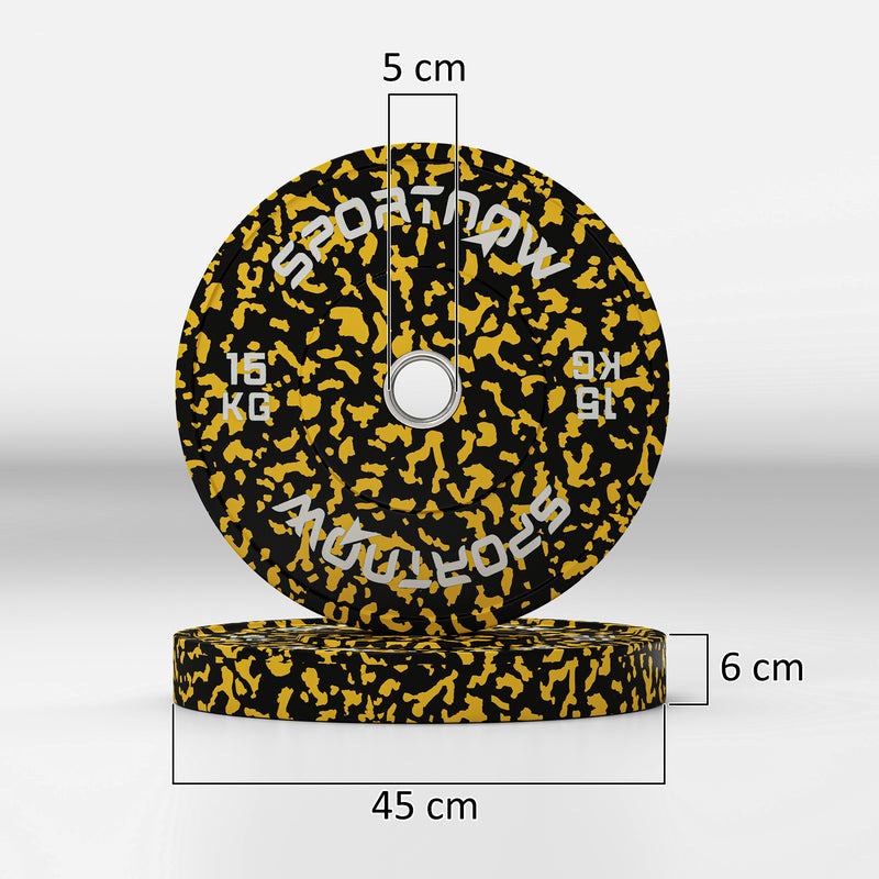 SPORTNOW Olympic Weight Plates With 5cm Holes For Weight Lifting