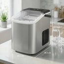 HOMCOM Ice Maker Machine Countertop, 9 Cubes Ready in 7 Mins, 12 KG in 24Hrs