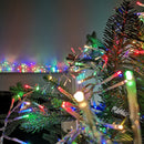 960 LED 12.4m Premier Cluster Indoor Outdoor Multi Function Mains Operated Christmas Lights with Timer on Clear Cable in Multicoloured