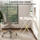 HOMCOM 81.5 cm Folding Computer Desk for Small Spaces Bedroom, White