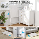 HOMCOM 81.5 cm Folding Computer Desk for Small Spaces Bedroom, White