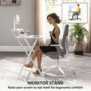 HOMCOM 81.5 cm Folding Computer Desk for Small Spaces Bedroom, White