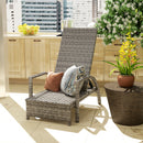 Outsunny PE Rattan Sun Lounger with 4-Level Adjustable Backrest