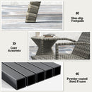 Outsunny PE Rattan Sun Lounger with 4-Level Adjustable Backrest