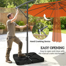 Outsunny 3(m) Banana Parasol Cantilever Umbrella Garden W/ Base Weights