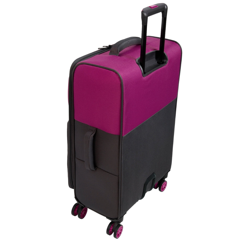 IT Luggage DuoTone Fuchsia & 8 Wheel Suitcase