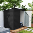Outsunny 6 x 4ft Metal Garden Shed with Lockable Door and Gloves, Dark Grey