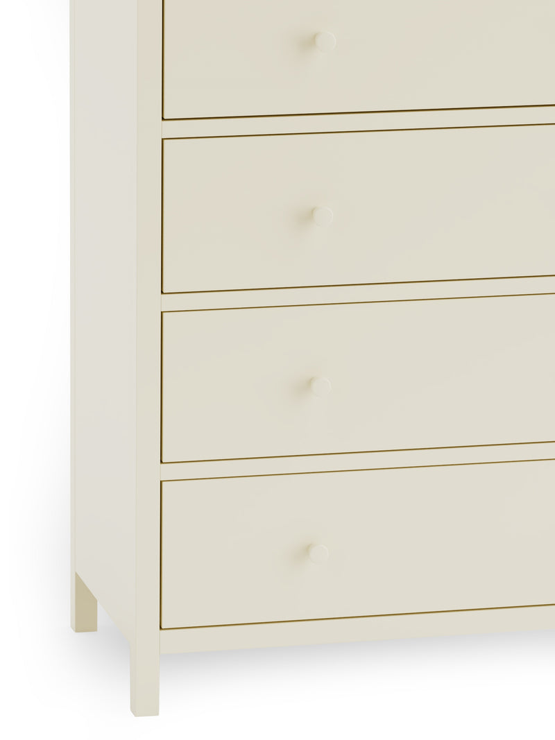 Coxmoor 5 Drawer Wide Chest - Ivory And Oak
