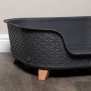 77cm x 58cm Grey Plastic Raised Pet Basket with Legs