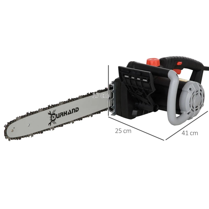 DURHAND Electric Chainsaw with Double Brake 1600w - Black
