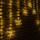 1.2m x 1.2m FlexiBrights Christmas Snowflake Curtain Lights with 267 Warm White LEDs
