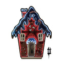 66cm Light up Gingerbread House Christmas Decoration with Red and White LEDs