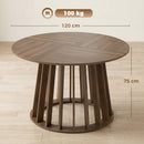 HOMCOM Modern Dining Table For 4-6 People 120 Cm Light Walnut