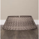 48/70cm Samuel Alexander Large KD Plastic Wicker Rattan Woven Christmas Tree Skirt in Grey
