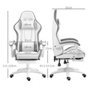 Vinsetto Racing Style Gaming Chair With Reclining Function Footrest, Grey