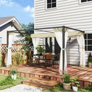 Outsunny Pergola with Retractable Roof and Netting - Khaki