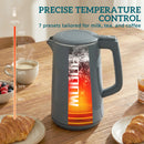 HOMCOM 1.7L Fast Boil 3000W Electric Kettle With LED Display, Grey