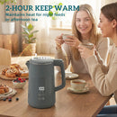 HOMCOM 1.7L Fast Boil 3000W Electric Kettle With LED Display, Grey