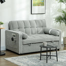 HOMCOM 2 Seater Pull Out Sofa Bed with Adjustable Backrest