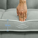 HOMCOM 2 Seater Pull Out Sofa Bed with Adjustable Backrest