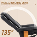 HOMCOM PU Leather Reclining Armchair with Footrest for Living Room